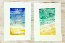 Load image into Gallery viewer, Abstract Watercolor Beach Scenes - Set of 2