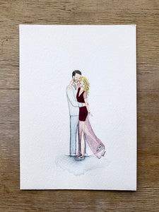 Personalised Watercolour Couple - Original Painting
