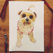 Load image into Gallery viewer, Custom Watercolour Dog Portrait