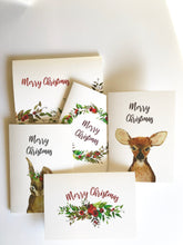 Load image into Gallery viewer, Animals and Berries - Christmas Cards - Set of 10