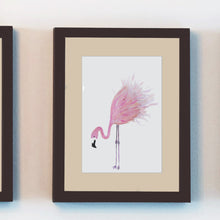 Load image into Gallery viewer, flamingo wall art watercolor prints hand painted