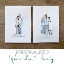 Load image into Gallery viewer, Personalised Watercolour Family - Original Painting