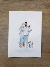 Load image into Gallery viewer, Personalised Watercolour Family - Original Painting