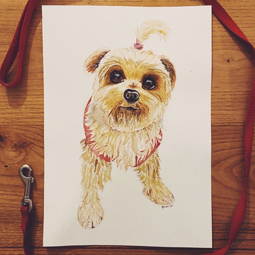 Custom Watercolour Dog Portrait