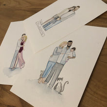 Load image into Gallery viewer, Personalised Watercolour Family - Original Painting