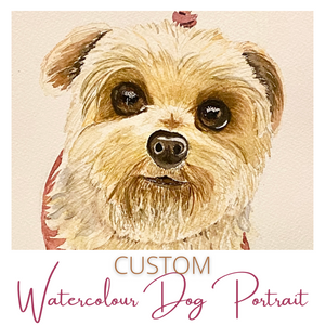 Custom Watercolour Dog Portrait