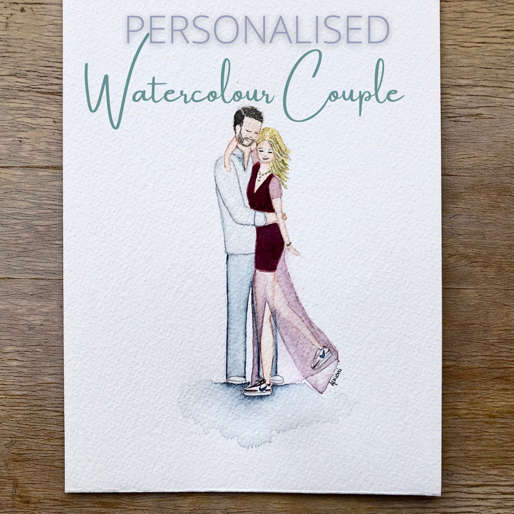 Personalised Watercolour Couple - Original Painting