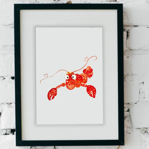 Watercolor Octopus & Lobster