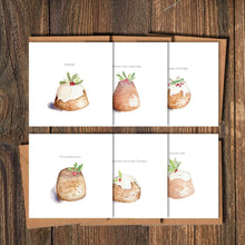 Load image into Gallery viewer, Christmas Puds - Christmas Cards - Set of 12